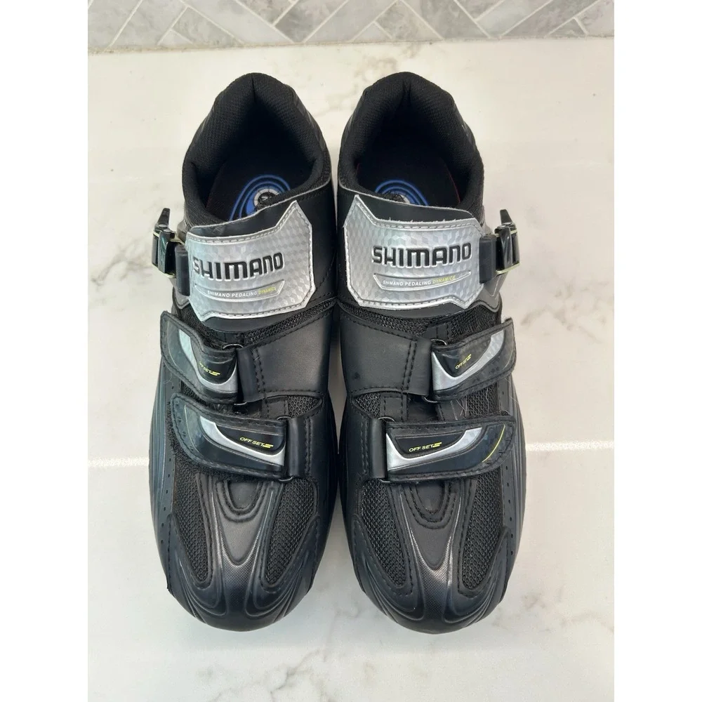 Shimano SH-RT82 Cycling Shoes Road‎ Biking Sneakers Black Straps Mens Size 42